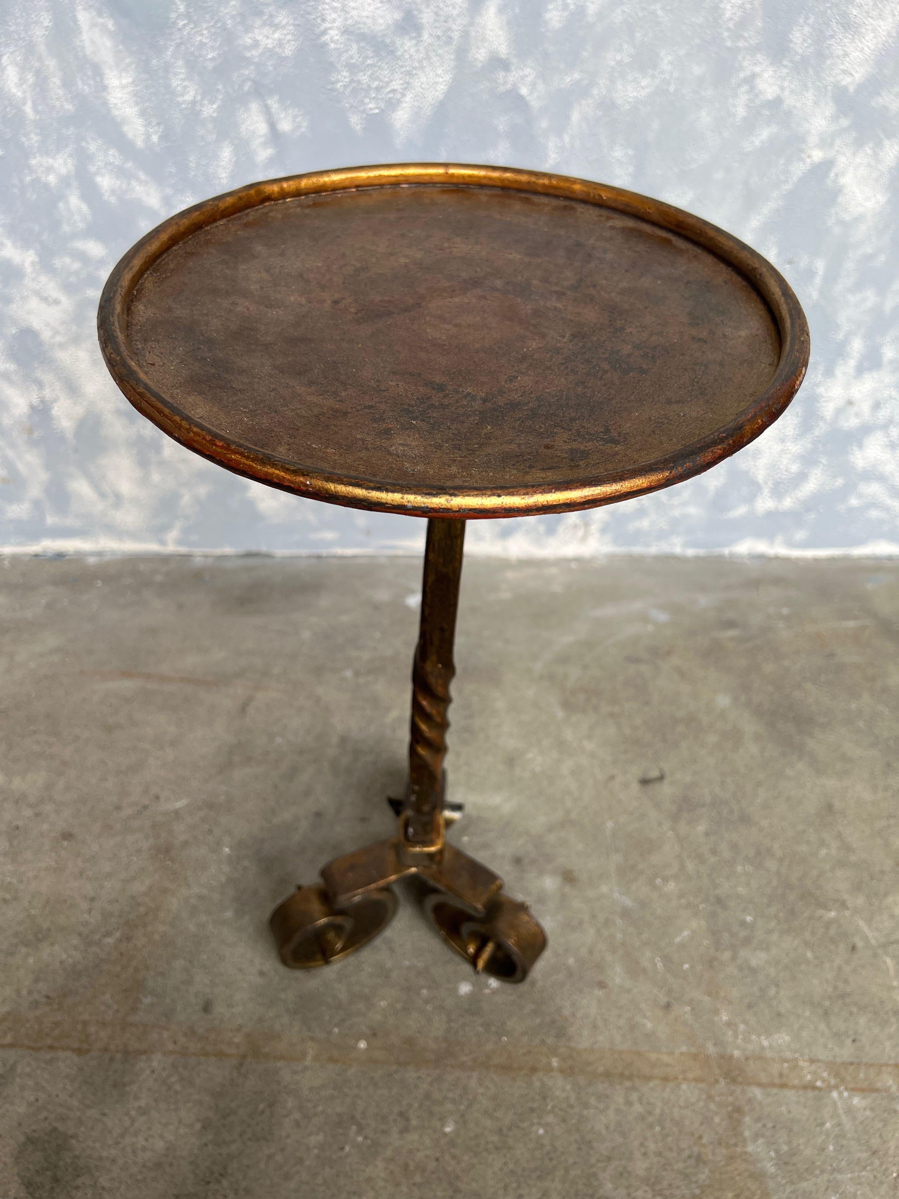 Mid-20th Century Highly Decorative Gilt Metal Drinks Table For Sale