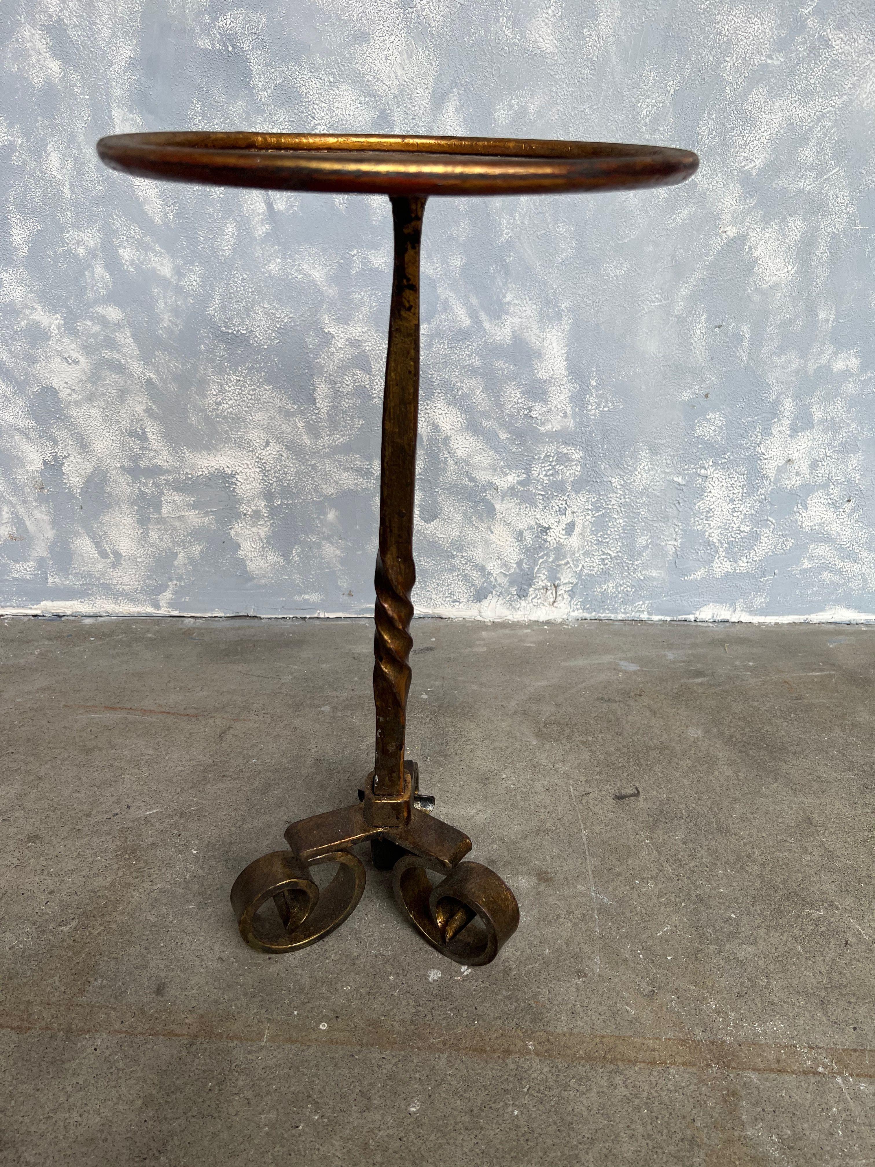 Highly Decorative Gilt Metal Drinks Table For Sale 2