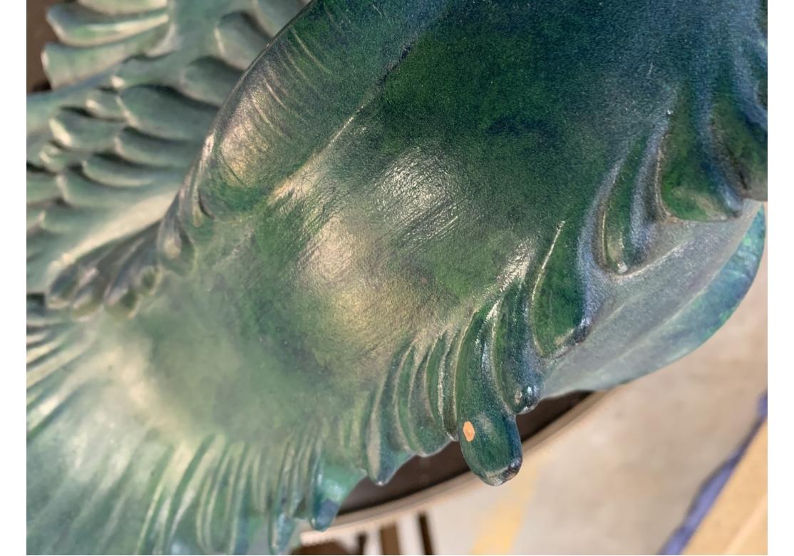 Highly Decorative Glazed Terracotta Dolphin Table en vente 3