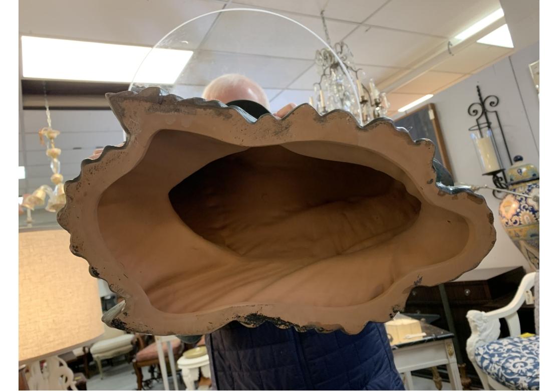 Highly Decorative Glazed Terracotta Dolphin Table en vente 1