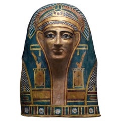 Highly Decorative, Large, Ptolemaic Period, Egyptian, Cartonnage Mask