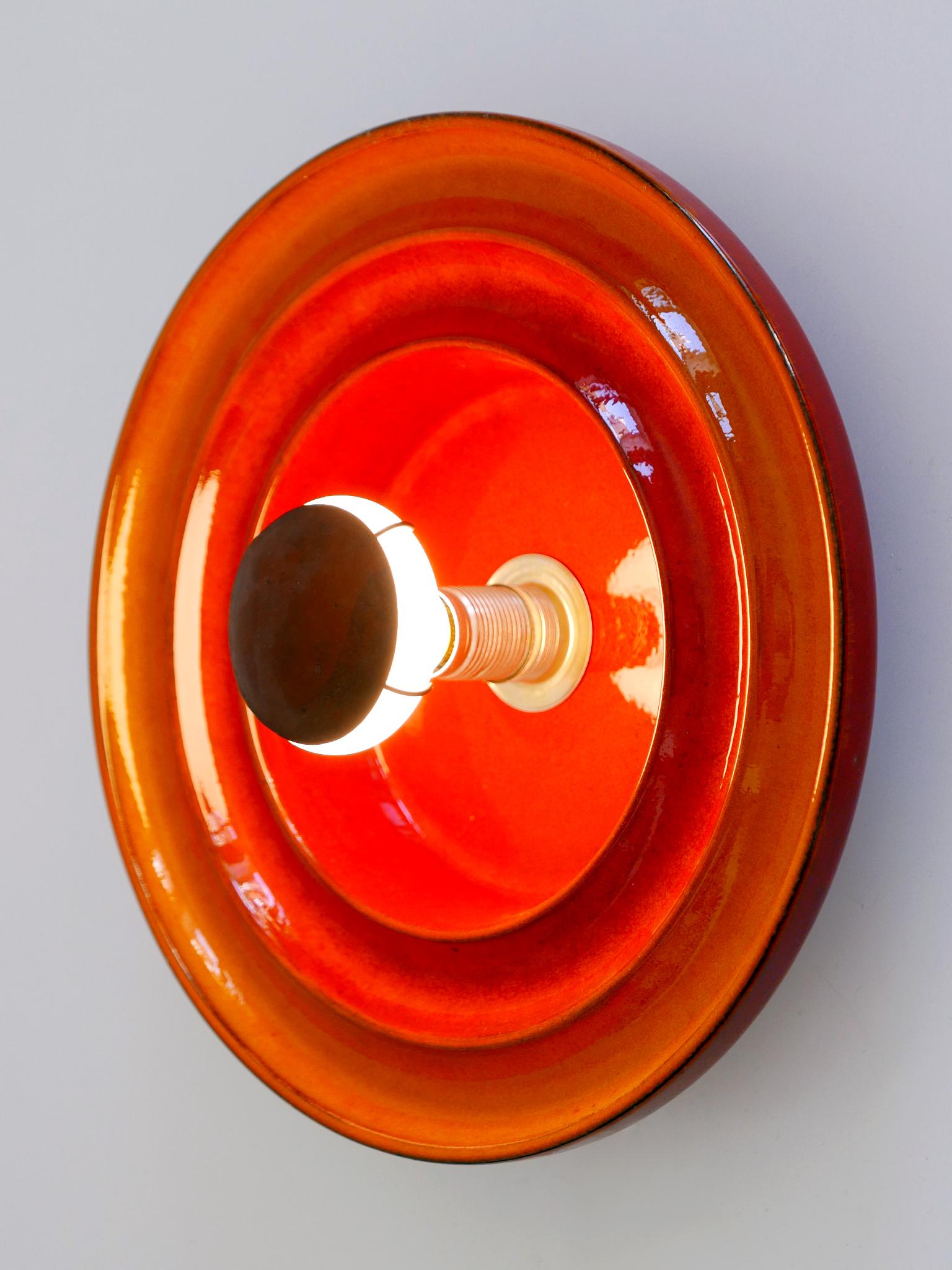 Highly Decorative Mid Century Modern Ceramic Sconce or Wall Light Germany 1960s For Sale 5