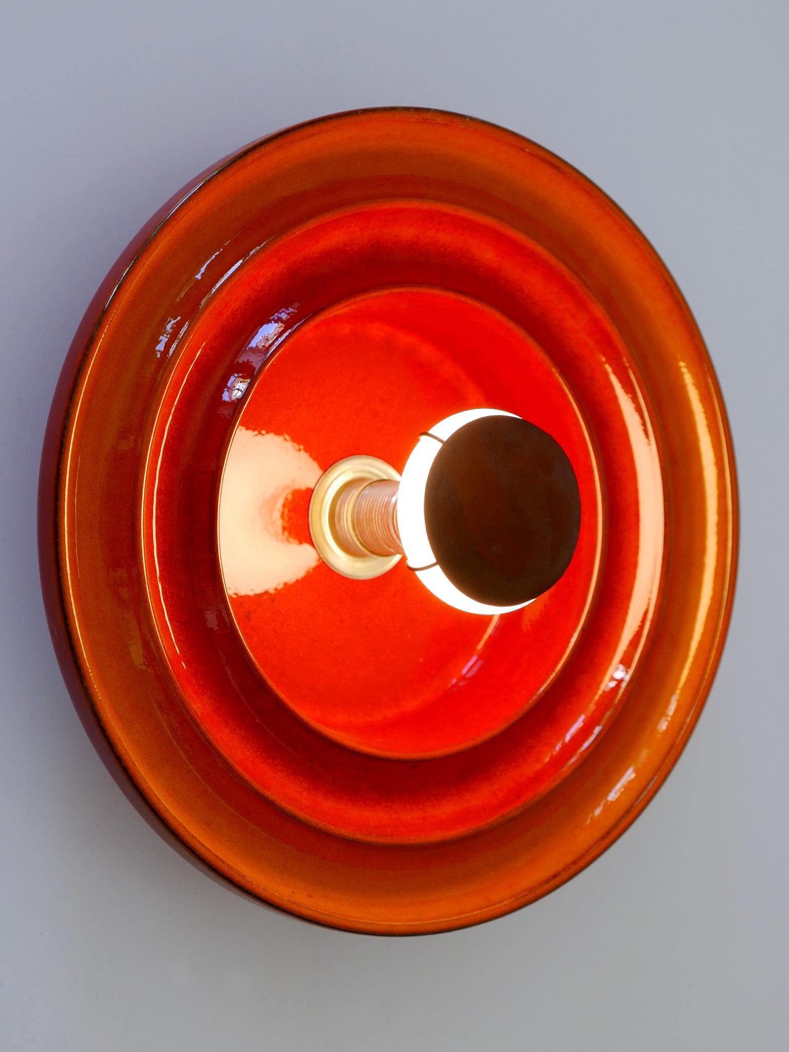 Mid-20th Century Highly Decorative Mid Century Modern Ceramic Sconce or Wall Light Germany 1960s For Sale