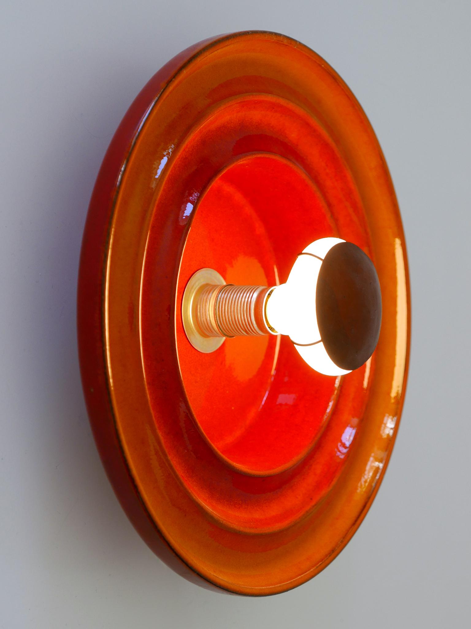 Highly Decorative Mid Century Modern Ceramic Sconce or Wall Light Germany 1960s For Sale 1