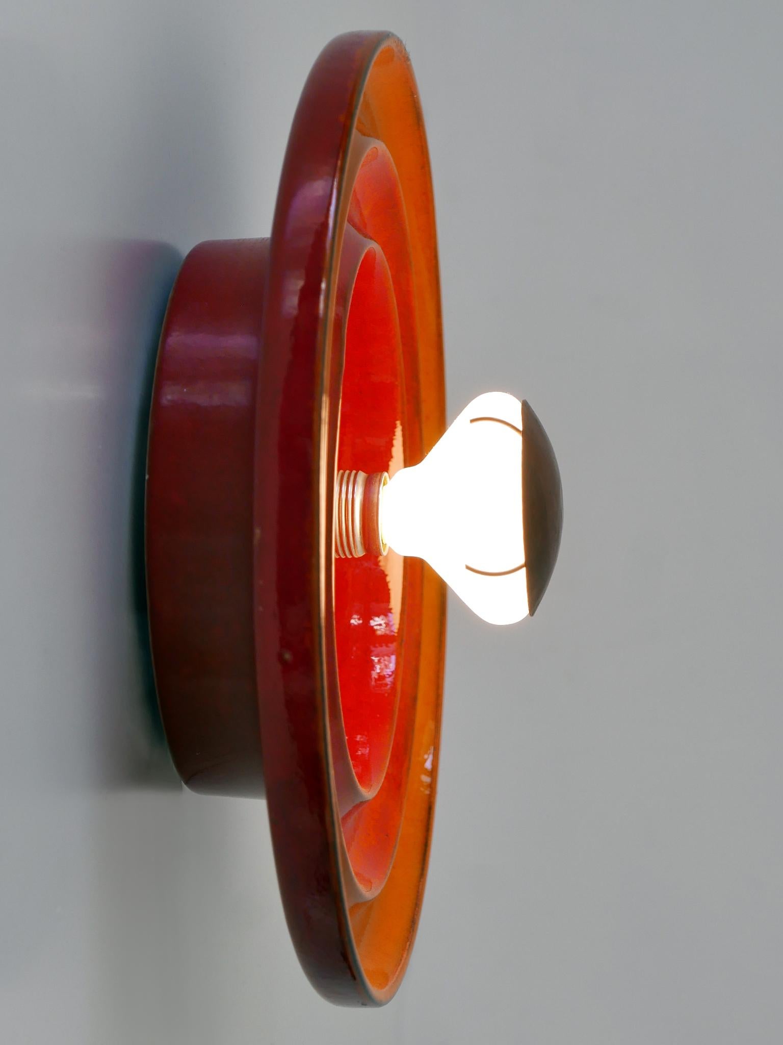 Highly Decorative Mid Century Modern Ceramic Sconce or Wall Light Germany 1960s For Sale 2