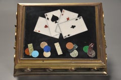 Highly Decorative Mid-Late 19th Century Pietre Dure and Gilt Brass Games Box