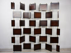 Teak Wooden And Brass Highly Decorative Screen Divider