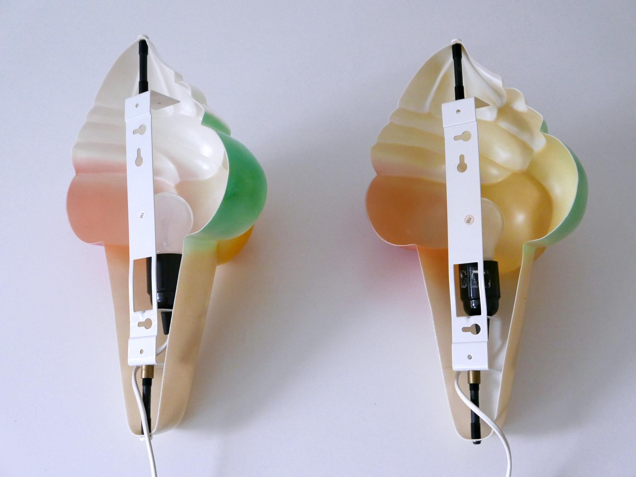 Applique a cono per gelato d'epoca, altamente decorative, Germania anni 80 in vendita 13