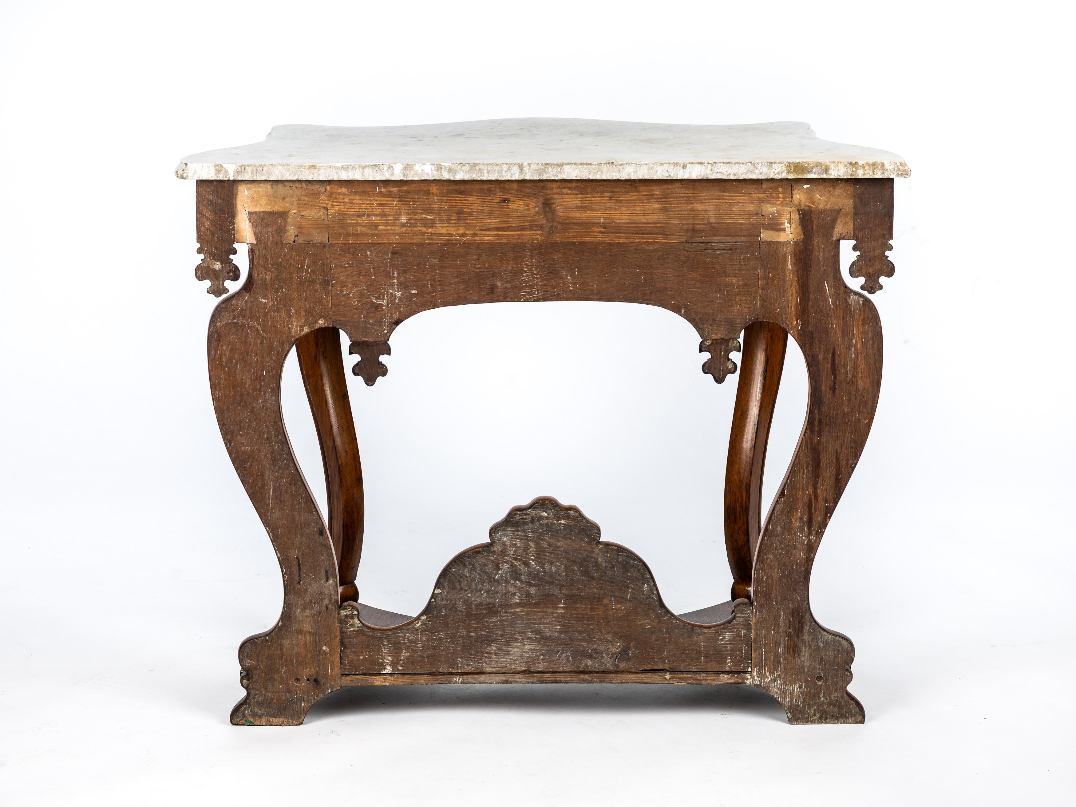 Console murale hautement décorative, Louis Philippe, Victorienne, marbre, France, années 1870 en vente 5