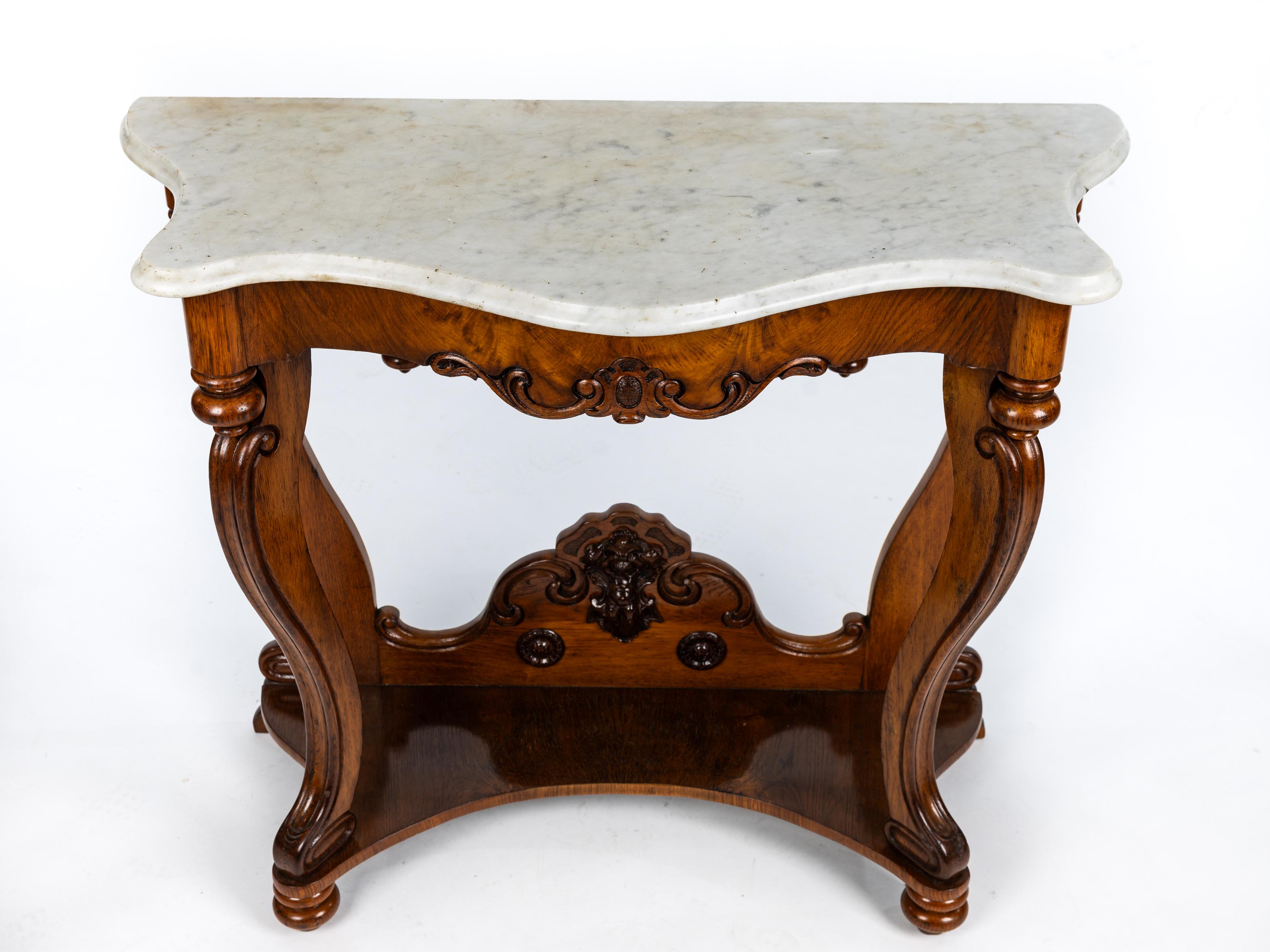 Louis-Philippe Console murale hautement décorative, Louis Philippe, Victorienne, marbre, France, années 1870 en vente