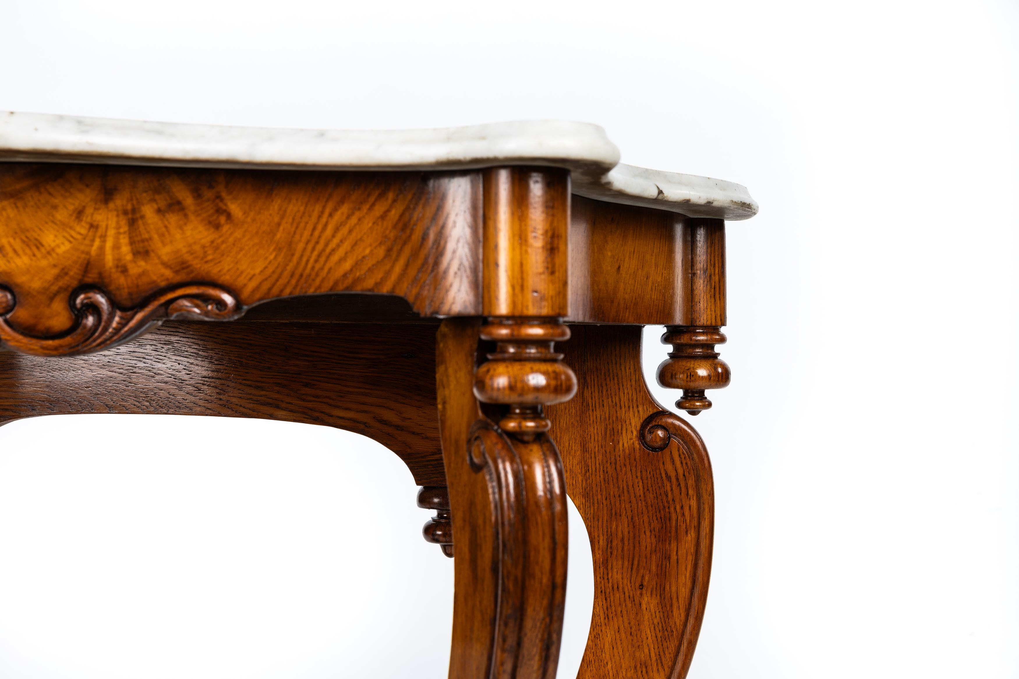 Console murale hautement décorative, Louis Philippe, Victorienne, marbre, France, années 1870 Bon état - En vente à Wien, AT