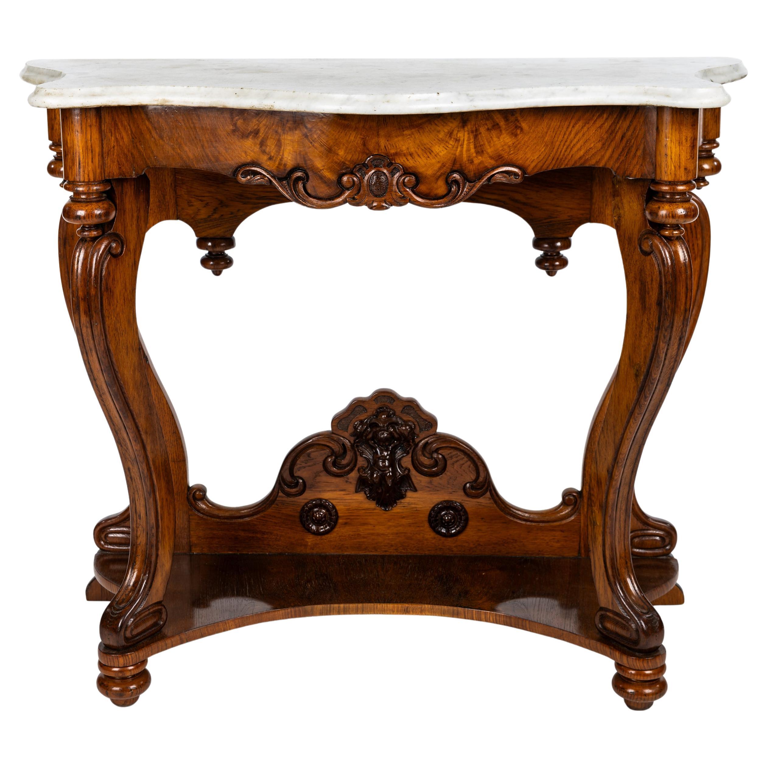 Console murale hautement décorative, Louis Philippe, Victorienne, marbre, France, années 1870 en vente