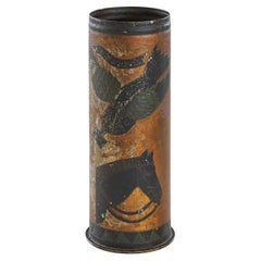 Highly Decorative WWI Bombshell Trench Art Vase