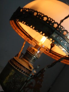 Highly Detailed 1880s Oil Lamp, Electrified