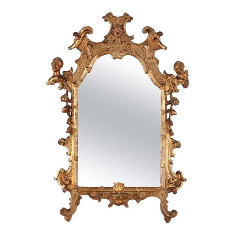 Highly Detailed Carved-and-Gilt Mirror