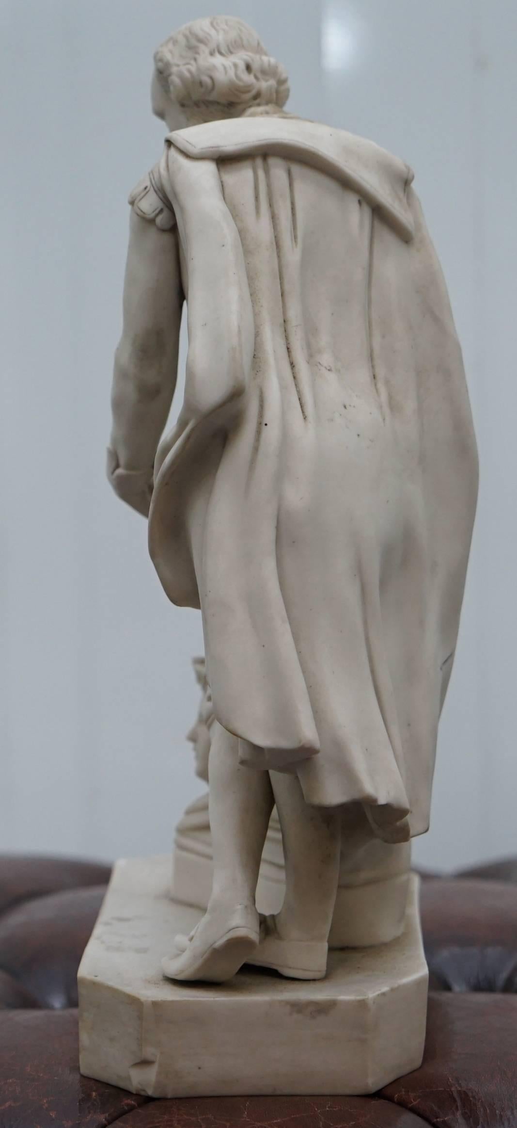 Highly Detailed Parian Marble Statue of William Shakespeare Must See, circa 1860 2