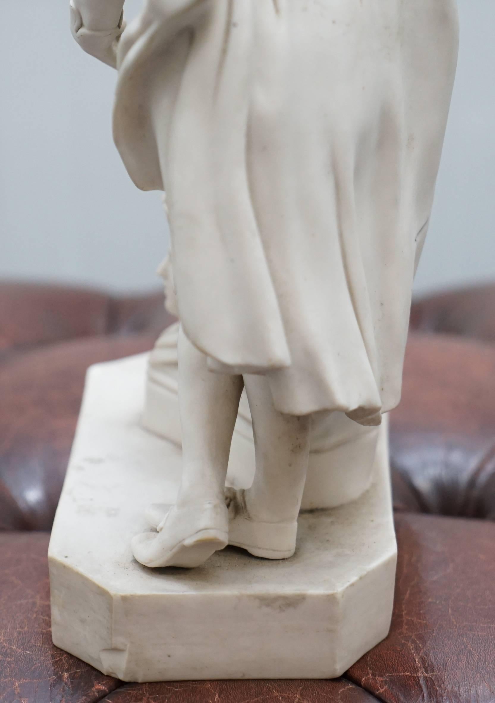 Highly Detailed Parian Marble Statue of William Shakespeare Must See, circa 1860 4