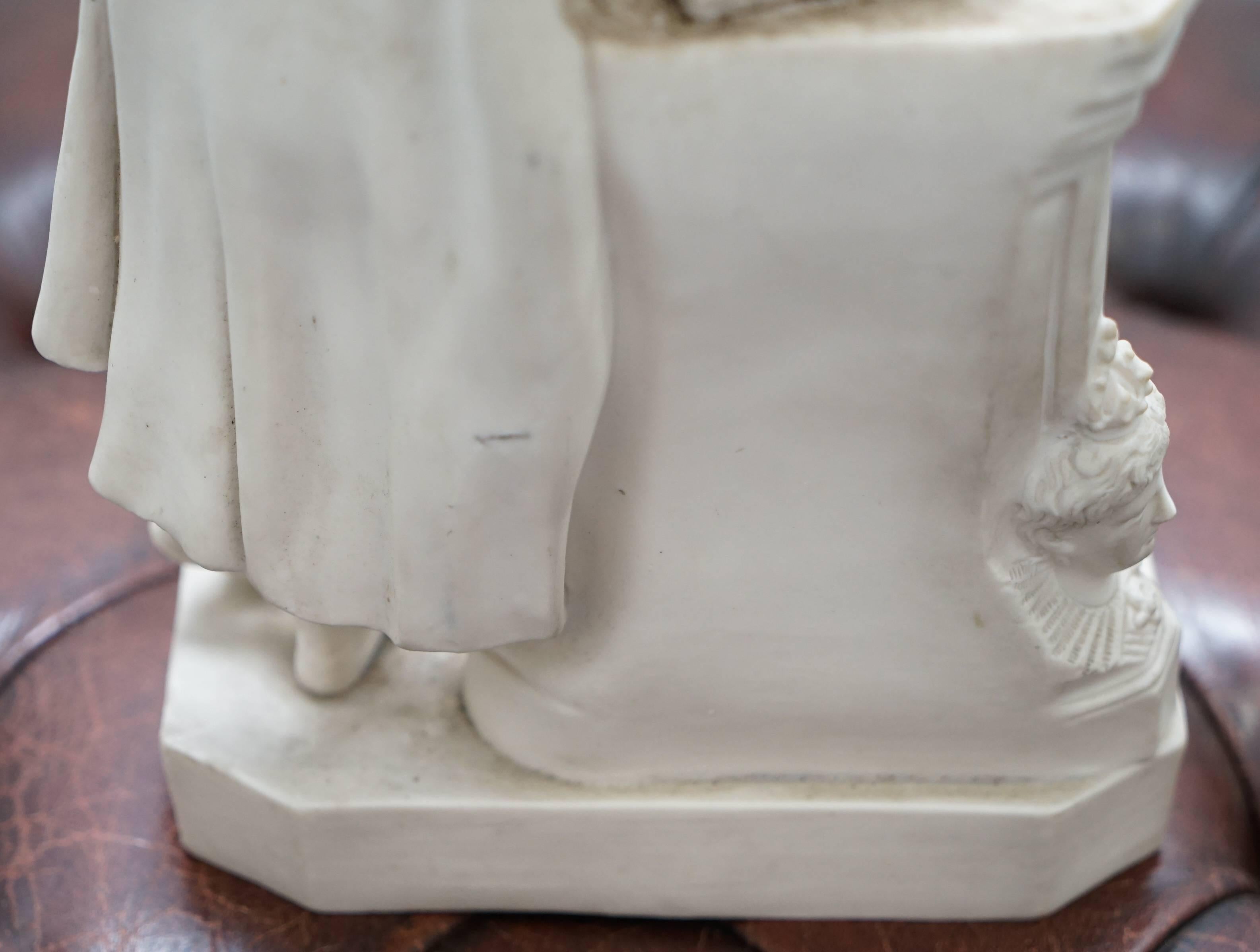 Highly Detailed Parian Marble Statue of William Shakespeare Must See, circa 1860 7