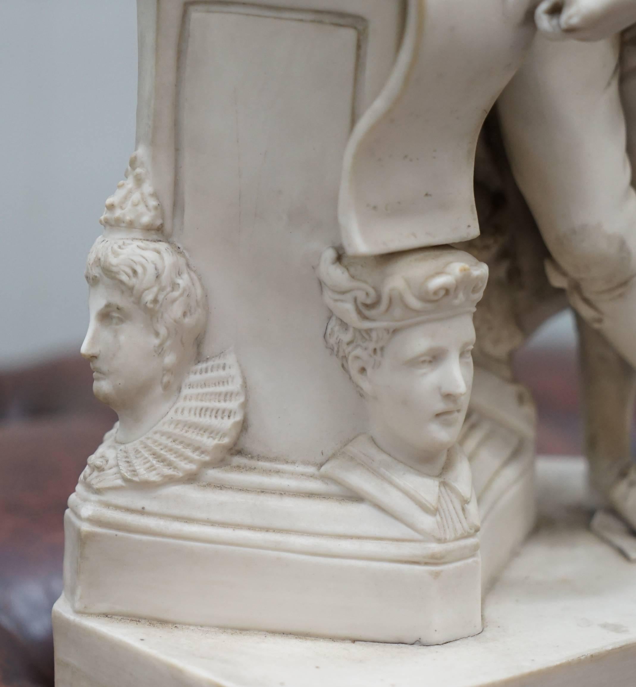 English Highly Detailed Parian Marble Statue of William Shakespeare Must See, circa 1860