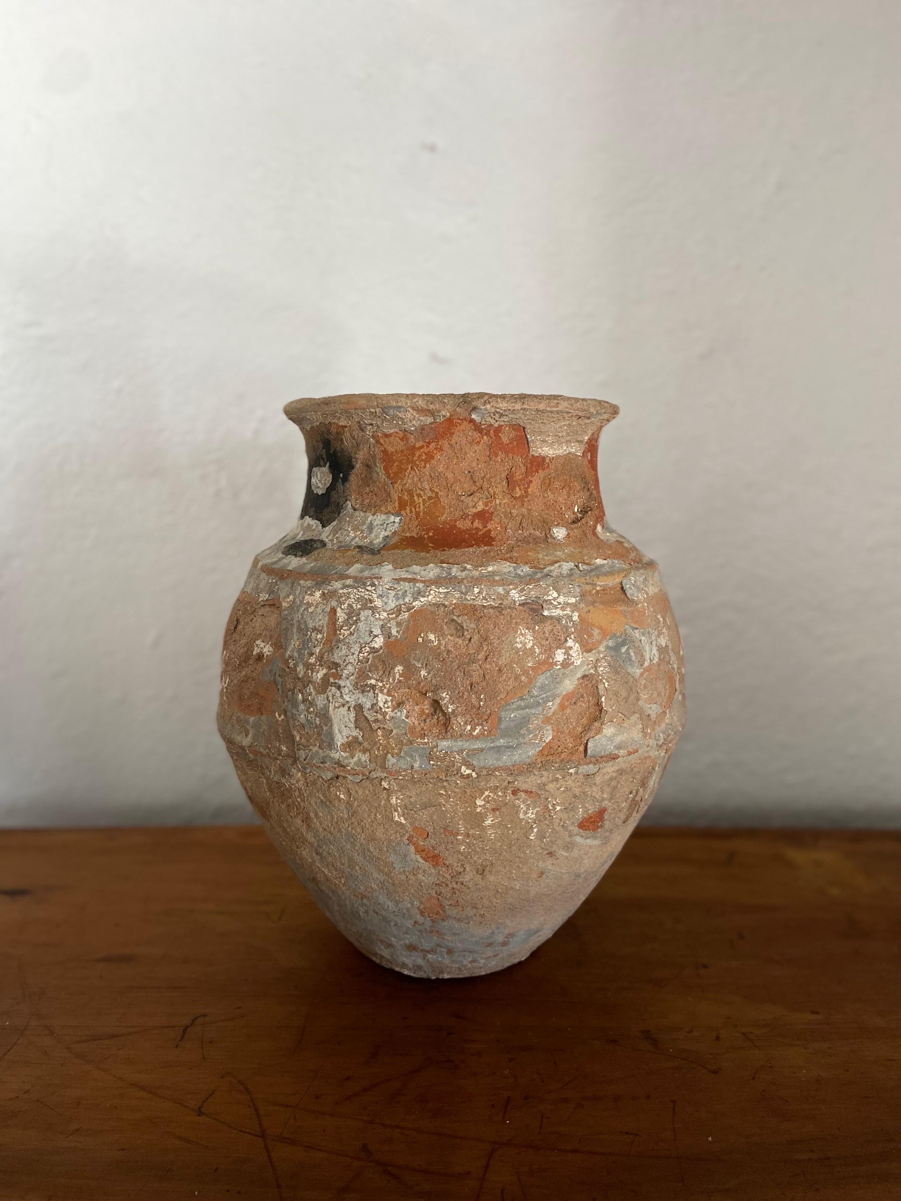 Fired Highly Distressed Water Jar From Central Yucatan, Circa Early 20th Century
