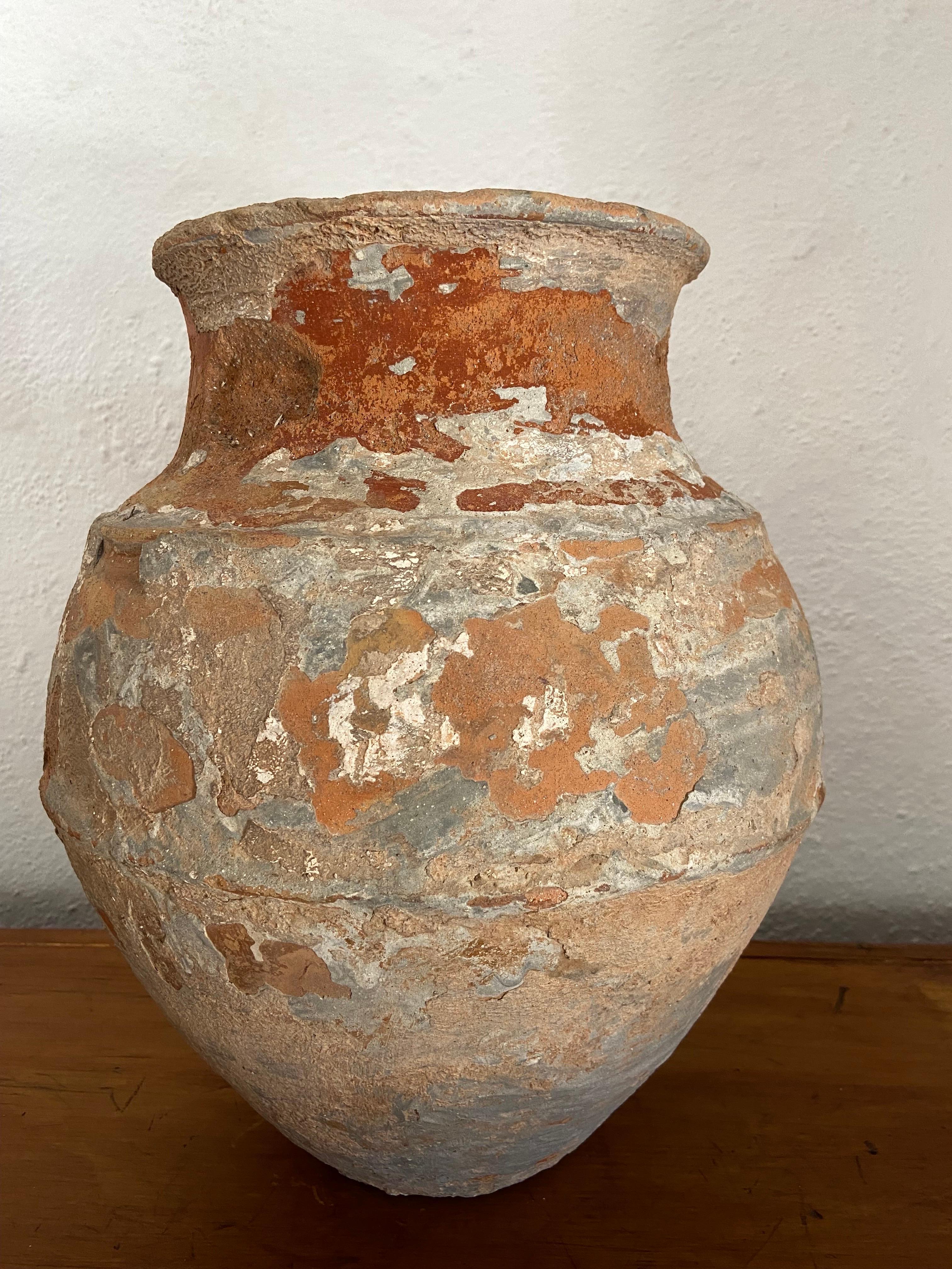 Highly Distressed Water Jar From Central Yucatan, Circa Early 20th Century 1