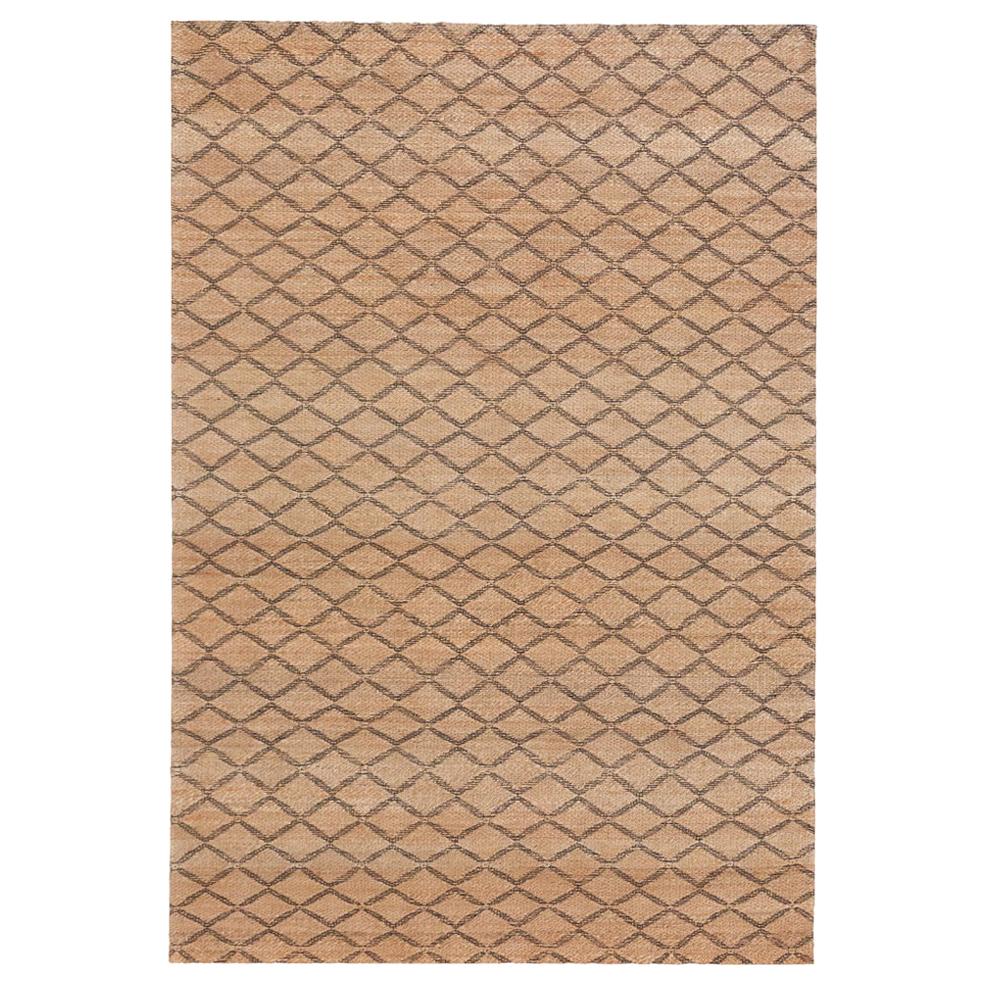 Highly Durable Customizable Ricochet Weave Rug in Black Large For Sale