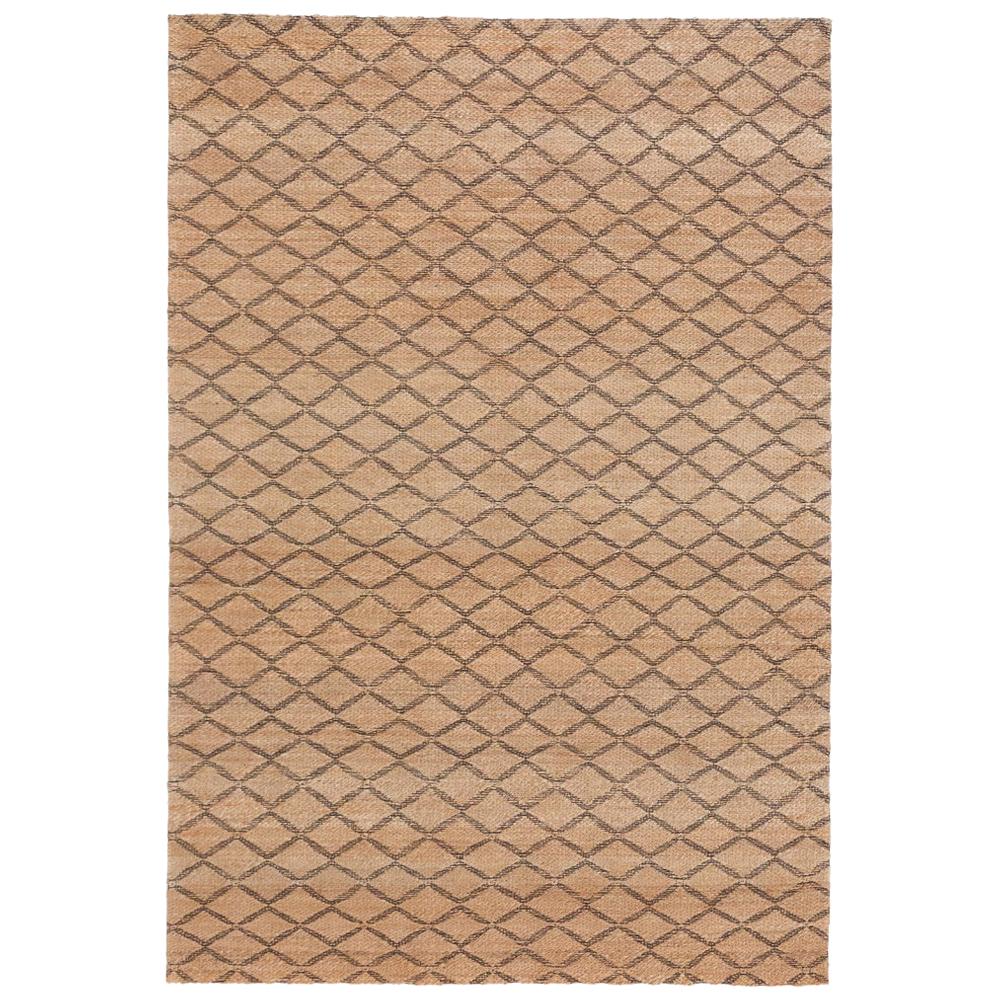 Highly Durable Customizable Ricochet Weave Rug in Black Small
