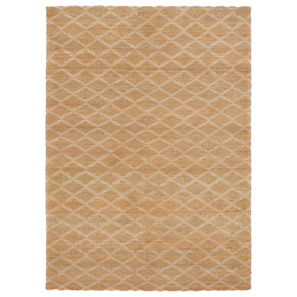 Highly Durable Customizable Ricochet Weave Rug in White Large