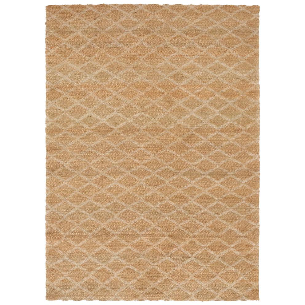 Highly Durable Customizable Ricochet Weave Rug in White Small