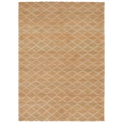 Highly Durable Customizable Ricochet Weave Rug in White Small