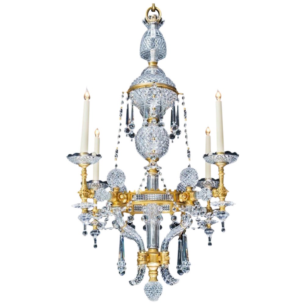 Araña de Cristal Montada en Ormolu Altamente Elaborada de F&C Osler en venta
