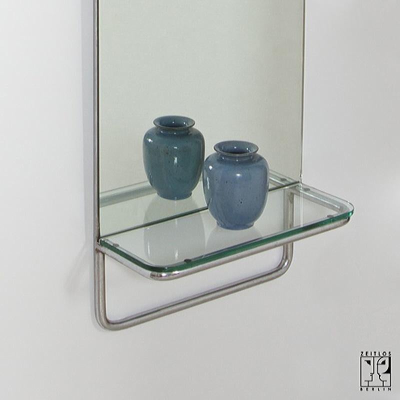German Highly elegant Bauhaus wall mirror For Sale