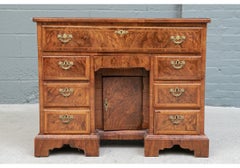Highly Figured Antique Knee Hole Desk