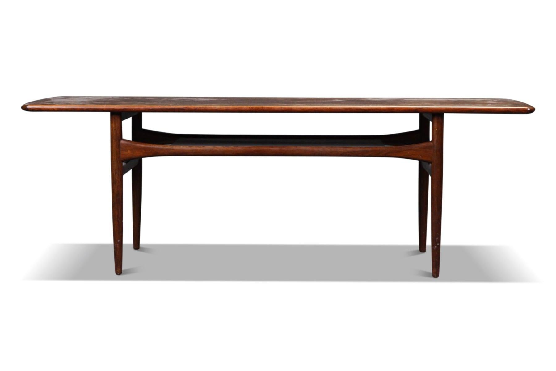 Danois Table basse brésilienne en bois de rose très figurée par Robert Christiansen en vente