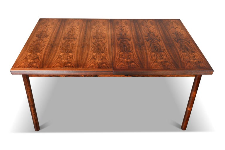 Highly Figured Danish Modern Brazilian Rosewood Dining Table by France