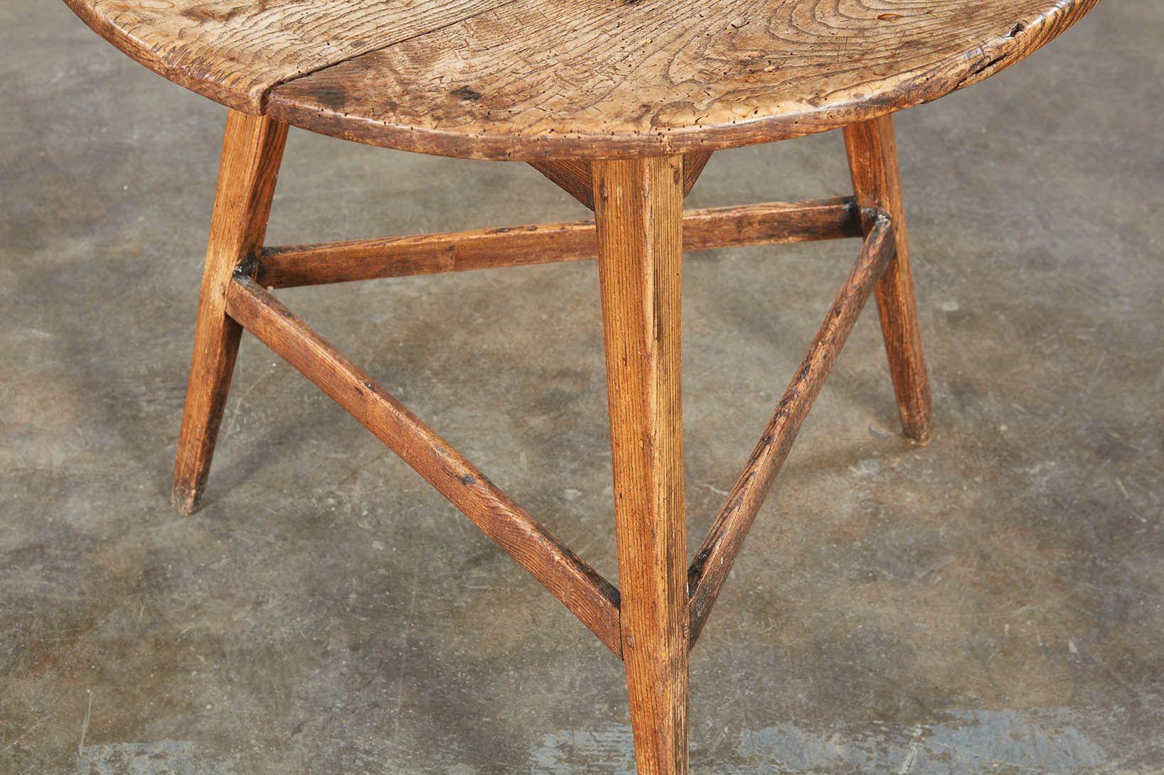Rustic Highly Figured Welsh Cricket Table