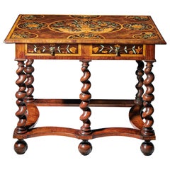 Highly Important 17th Century Charles II Floral Marquetry table by Gerrit Jensen