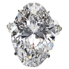 Highly Important 43.19 Carat D Flawless Type II A Oval Diamond Ring
