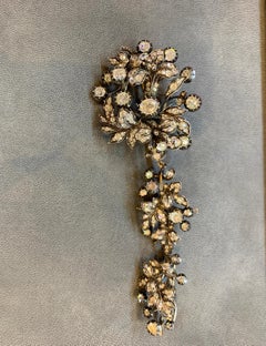 Antique Devant De Corsage Diamond Brooch