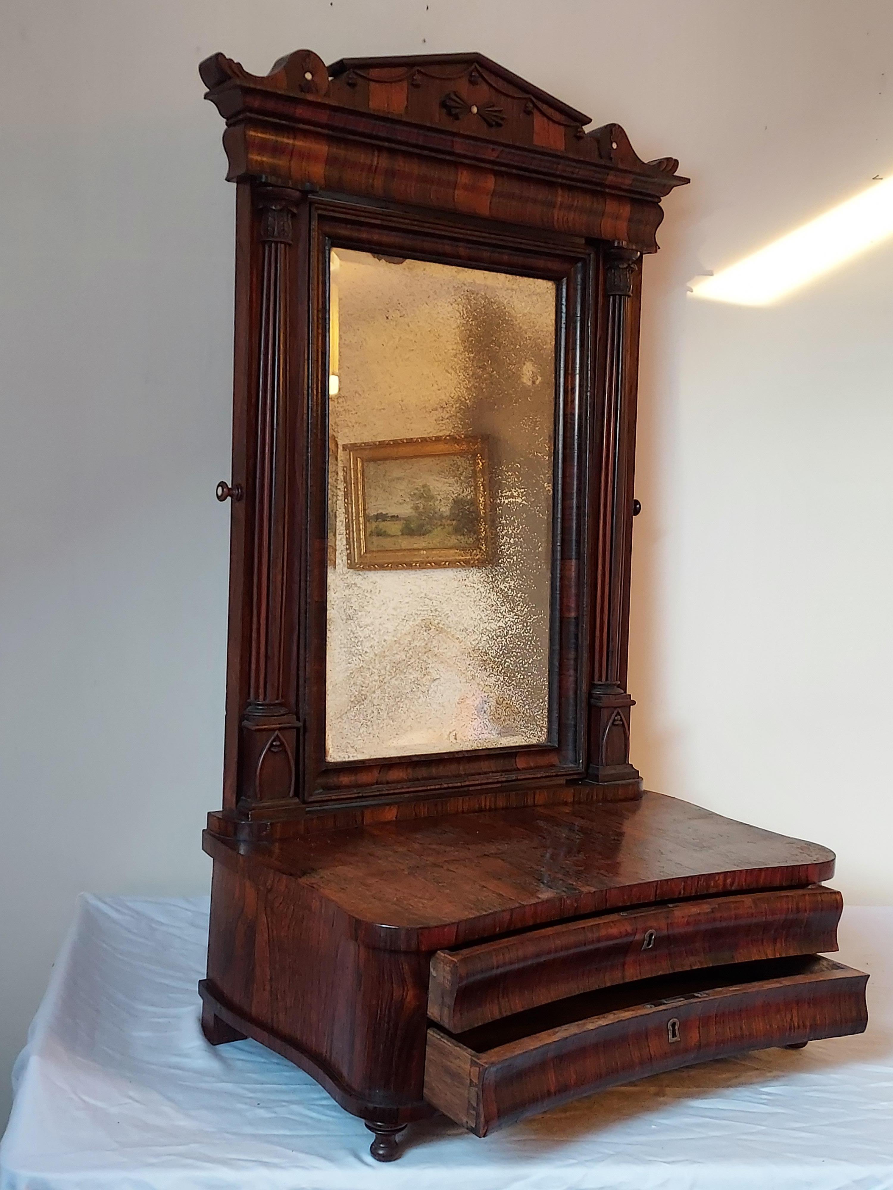 Highly important classical Georgian Regency Mirrror with the original bevelled p For Sale 1