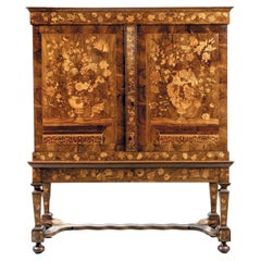 Highly Important Dutch Floral Marquetry Cabinet by Jan van Mekeren, circa 1700