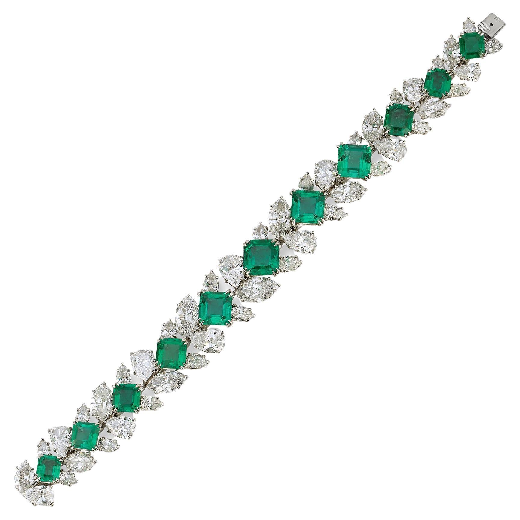Highly Important Emerald and Diamond Bracelet by Harry Winston
