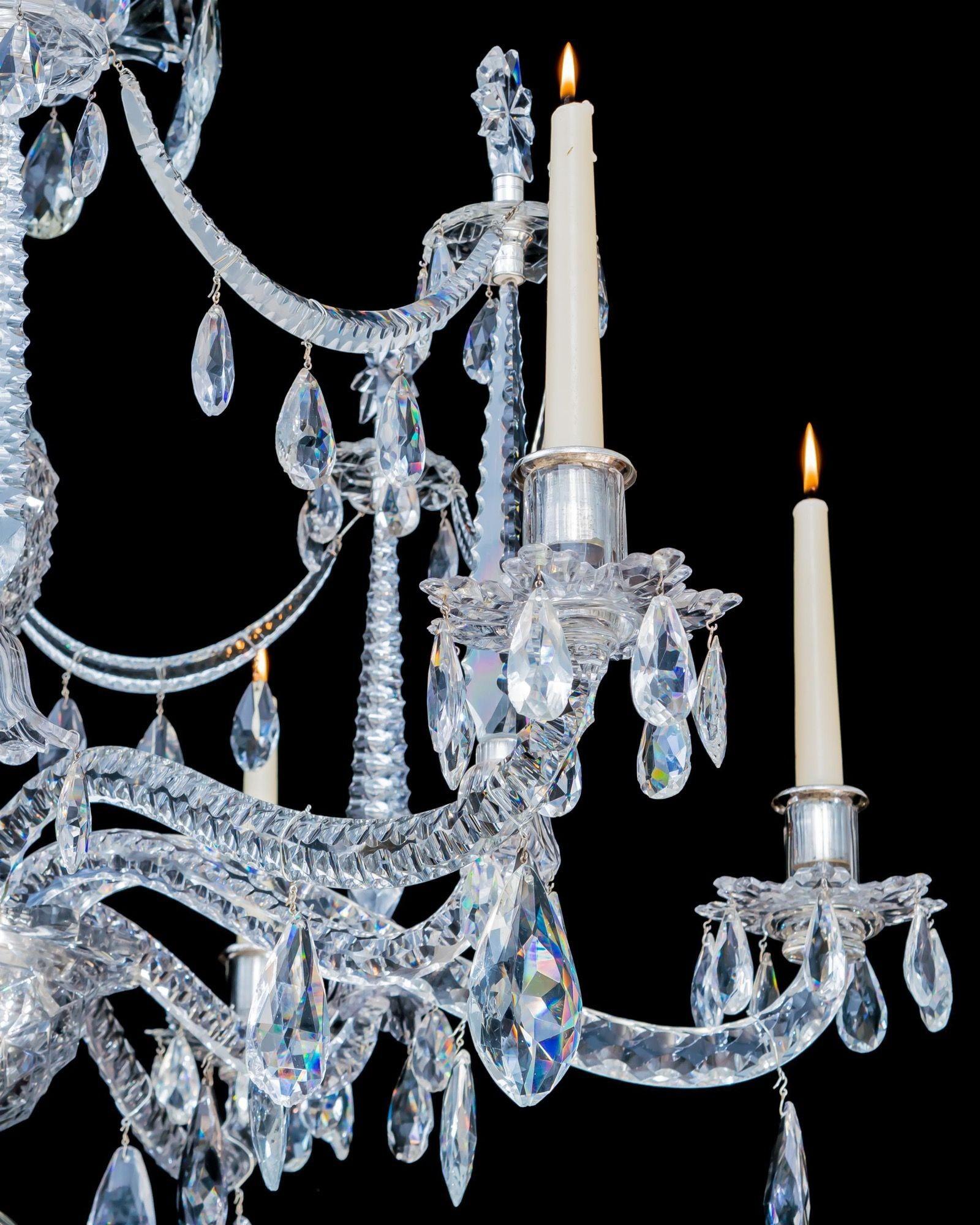 Late 18th Century Highly Important George III Period Chandelier by Christopher Haedy For Sale