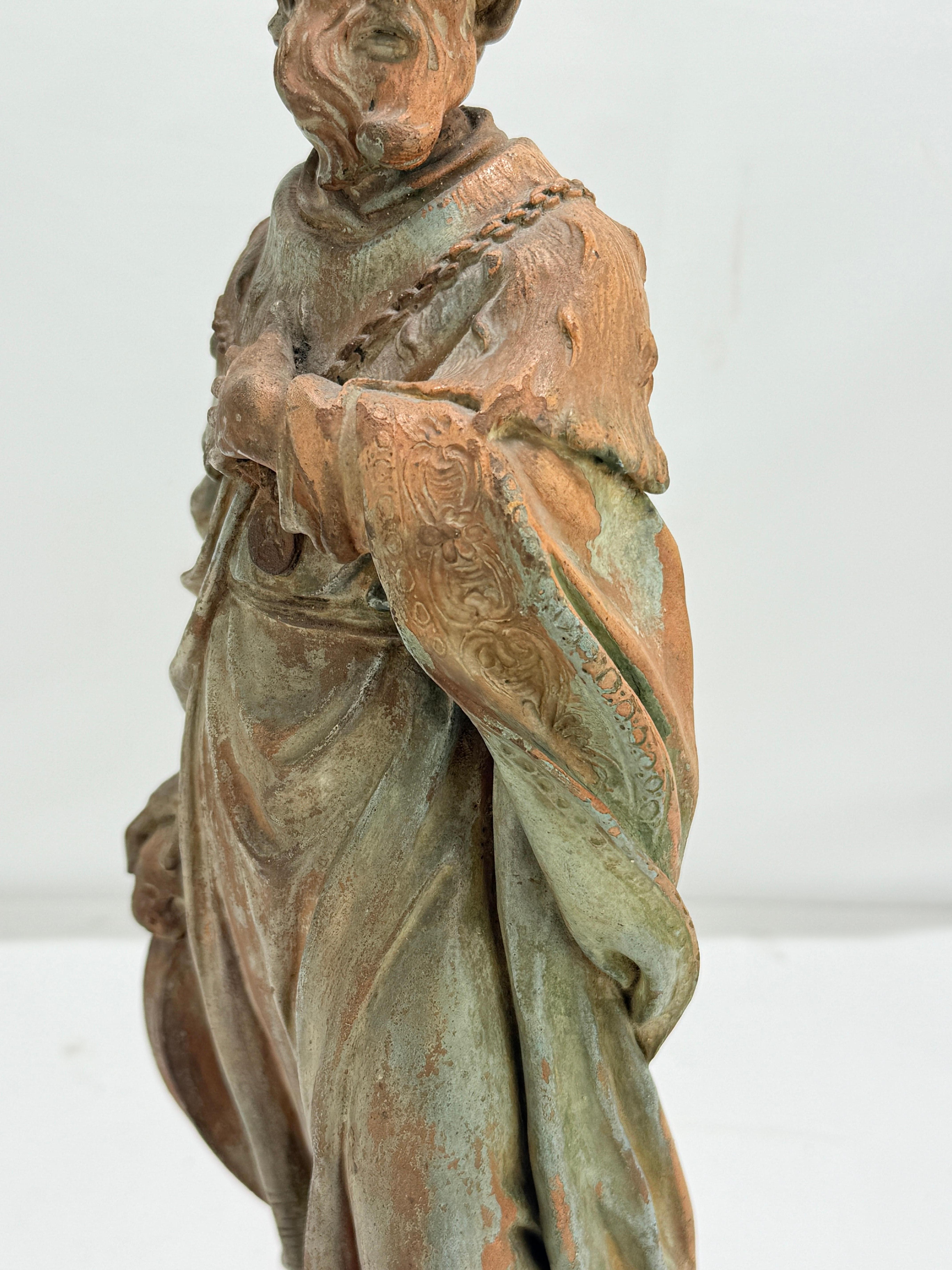 Highly Important Jacques Bergé (Flemish, 1693 - 1756) King David Sculpture 1736 For Sale 3