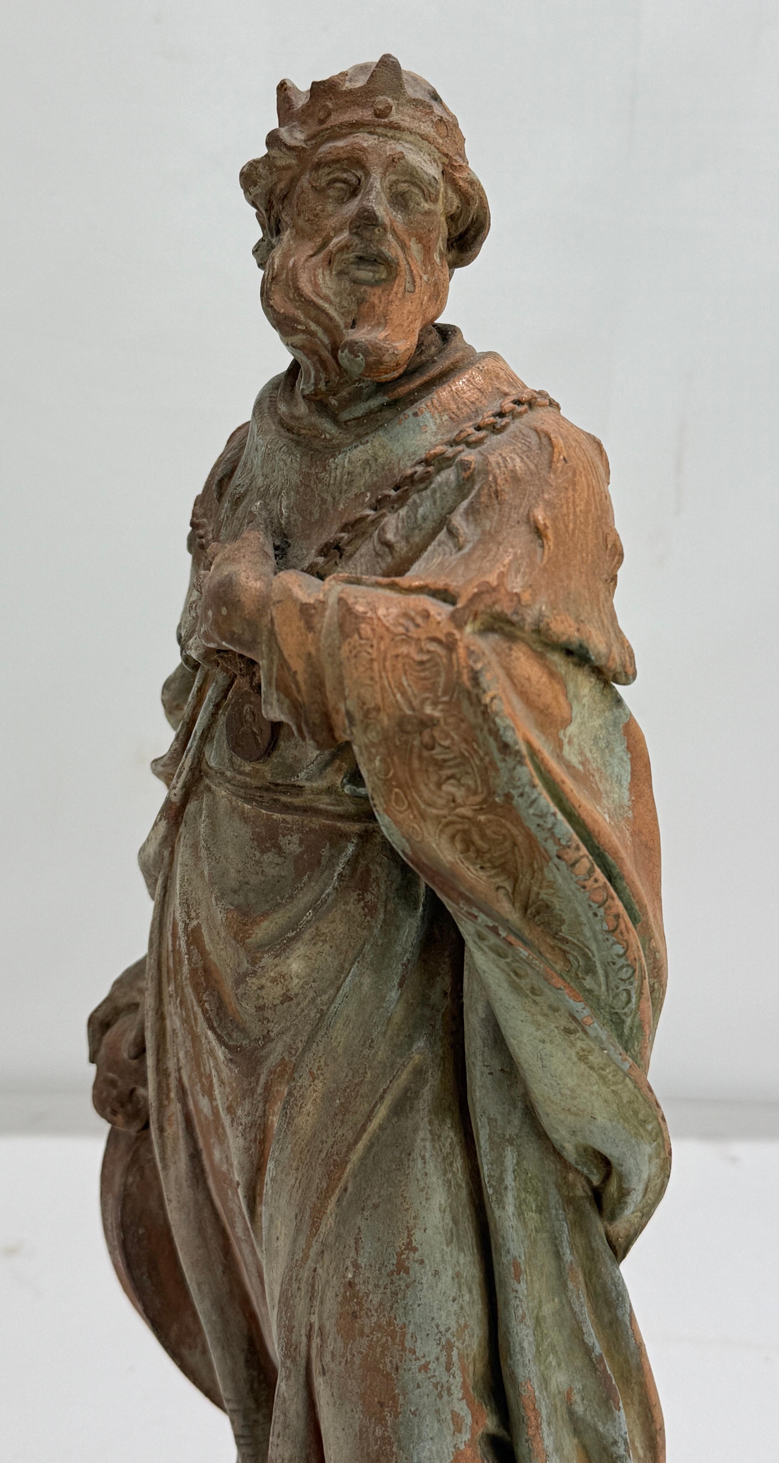Highly Important Jacques Bergé (Flemish, 1693 - 1756) King David Sculpture 1736 For Sale 4