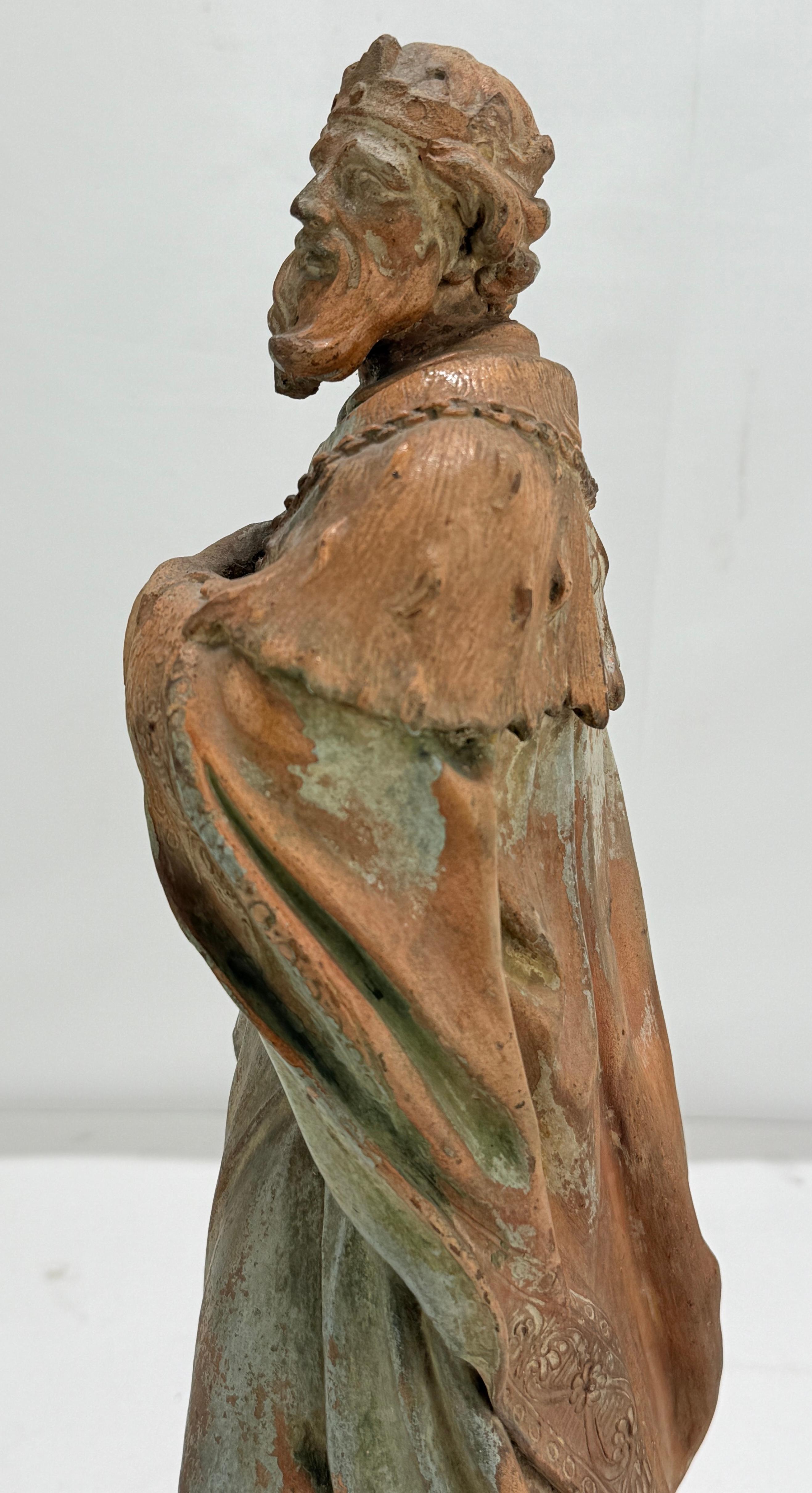 Highly Important Jacques Bergé (Flemish, 1693 - 1756) King David Sculpture 1736 For Sale 5