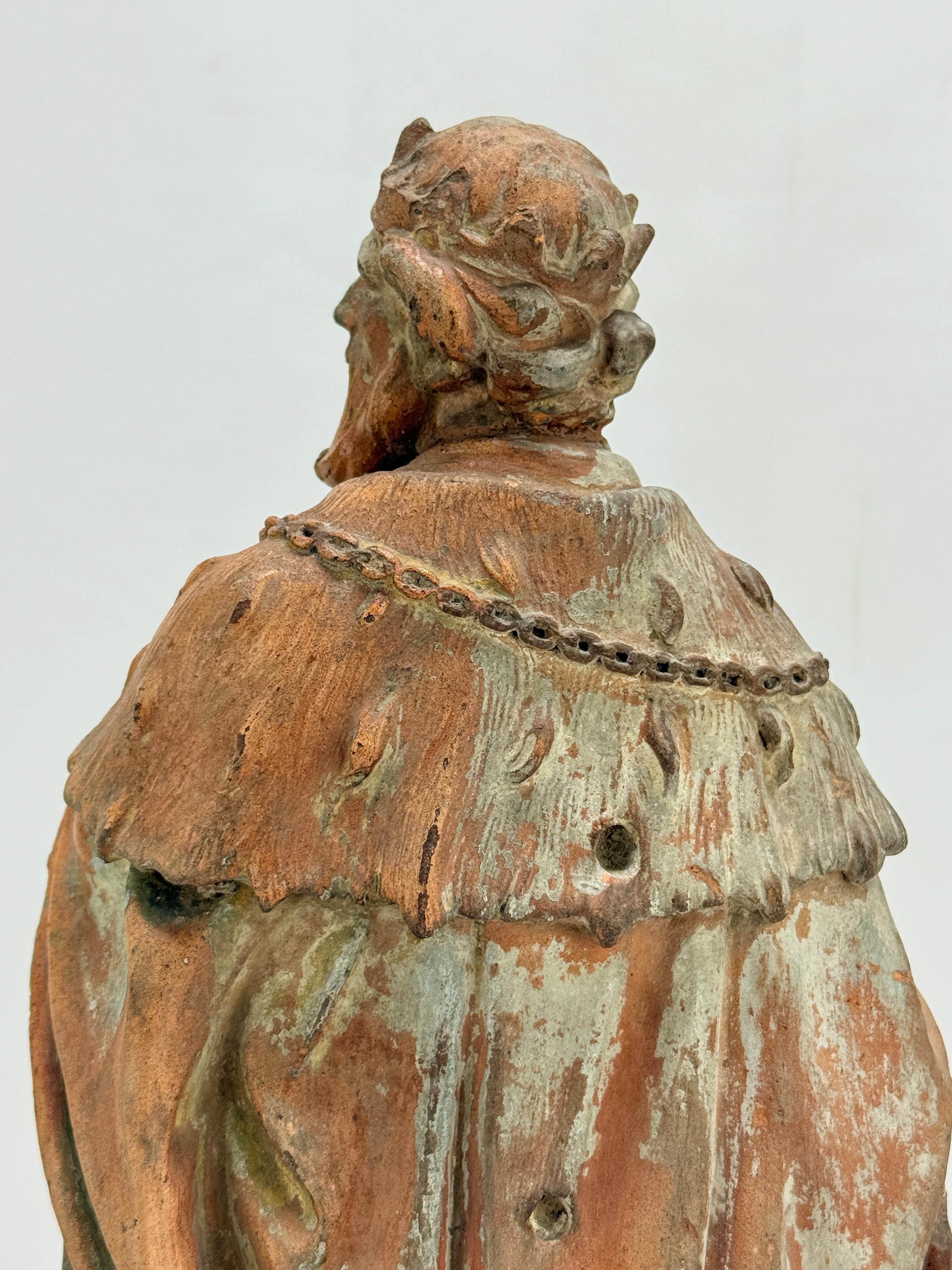 Highly Important Jacques Bergé (Flemish, 1693 - 1756) King David Sculpture 1736 For Sale 8