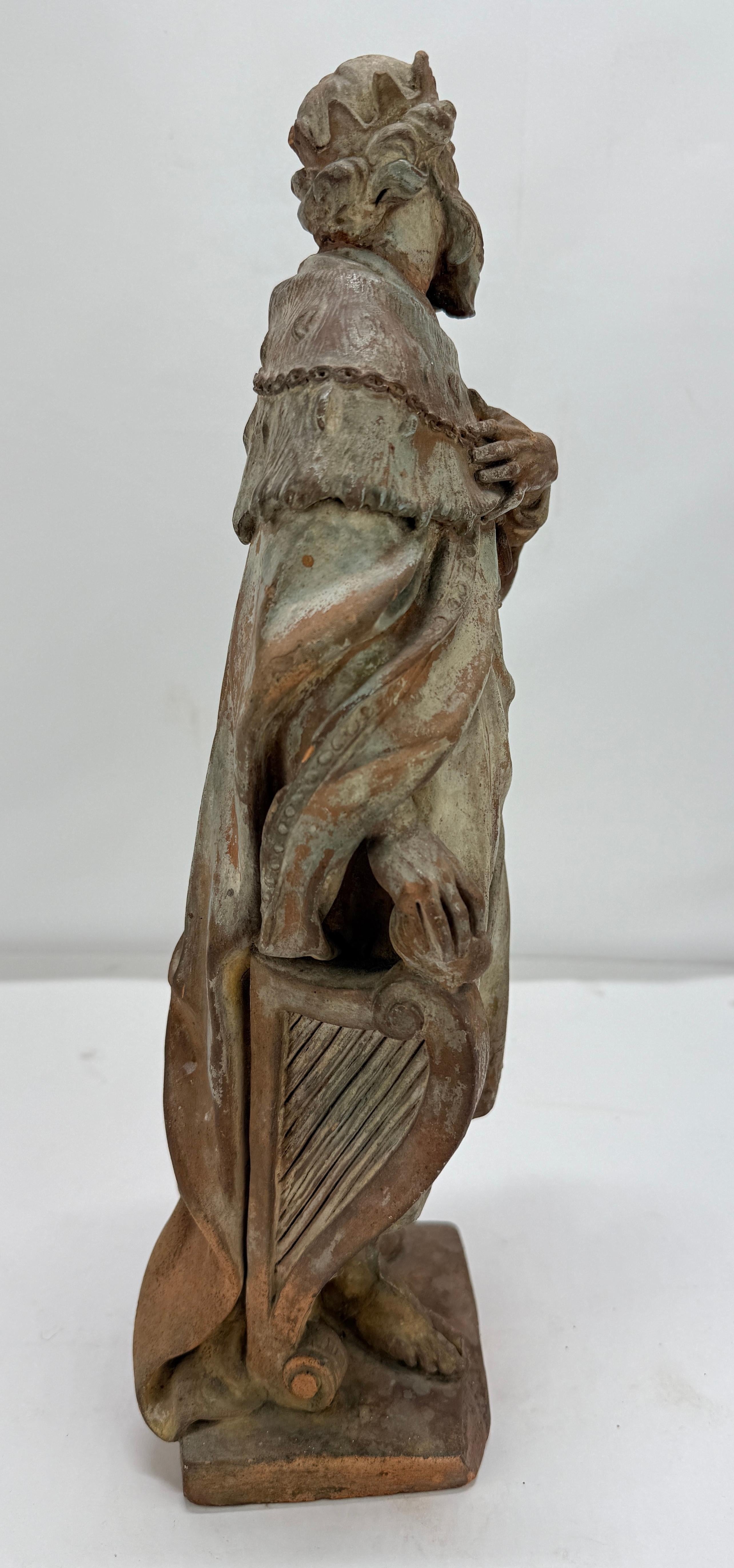 Belgian Highly Important Jacques Bergé (Flemish, 1693 - 1756) King David Sculpture 1736 For Sale