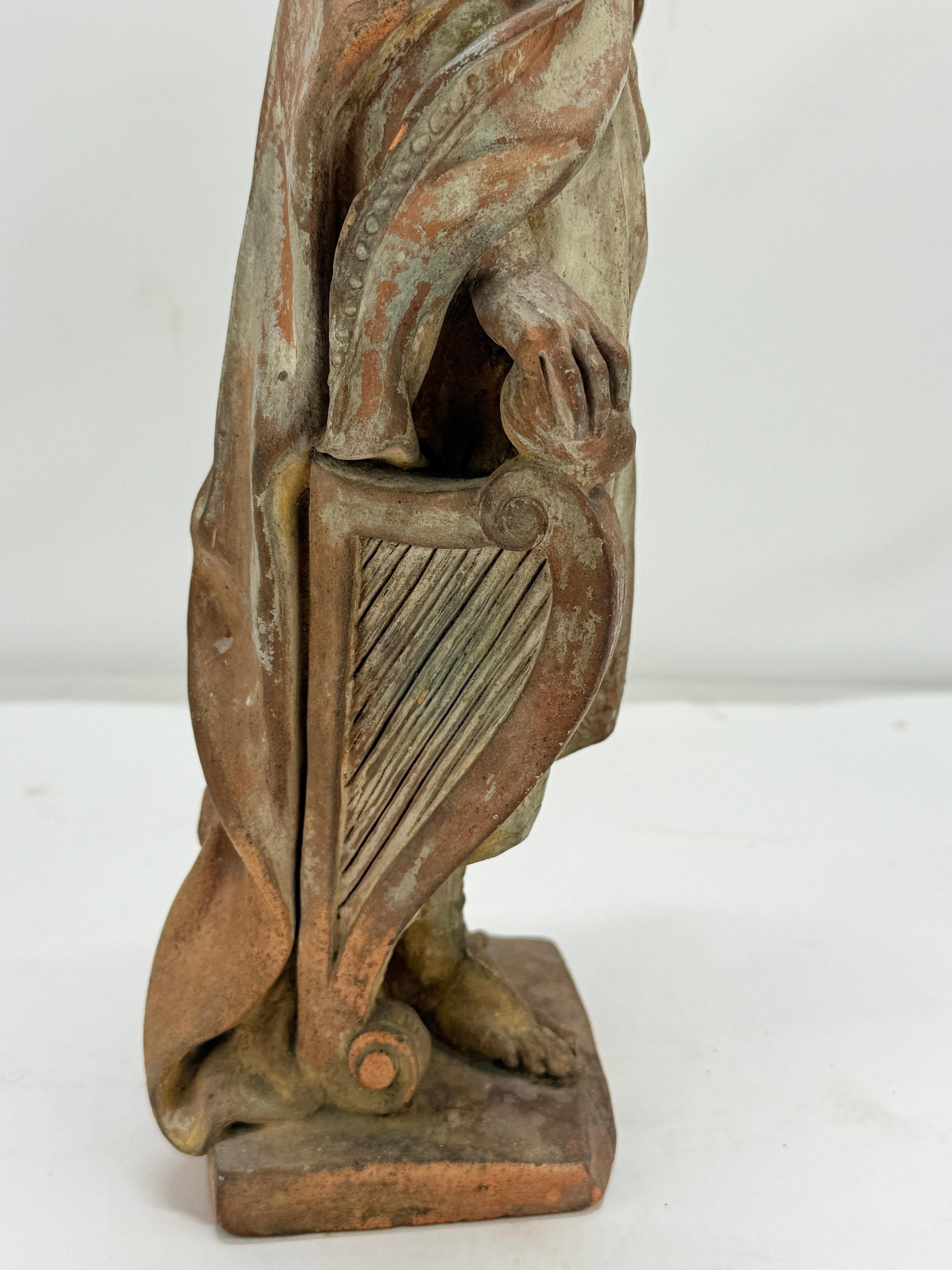 Highly Important Jacques Bergé (Flemish, 1693 - 1756) King David Sculpture 1736 In Good Condition For Sale In Atlanta, GA