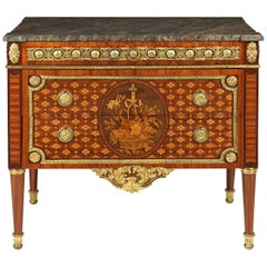 Highly Important Louis XVI Marquetry Commode by RVLC